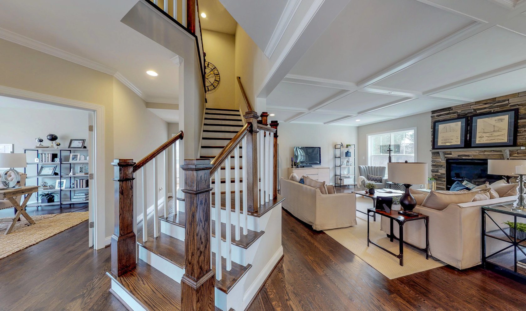 This showcases a completed loudoun stairs project within a home in northern virginia. 