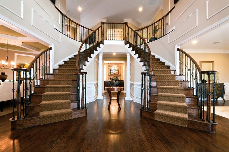 This showcases a completed loudoun stairs project within a home in northern virginia.